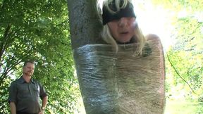 Triple pleasure outside with rough play