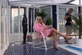 Maid From French Got Her Pussy Fucked by Lesbian GF