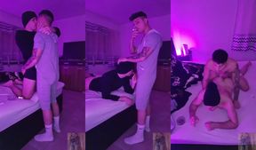 Gay couple smoke and bare fuck session raw animal lust