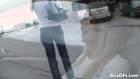 ”Hard nippled blonde babe”