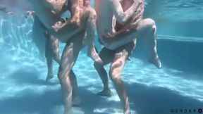 Korra Del Rio, Khloe Kay And Aubrey Kate In Pool Party