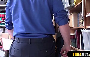 Pretty jewish chick gets rough fucked by a mall cop