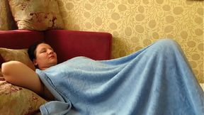 Morning masturbation  A plump MILF with big tits starts the day with an orgasm  Amateur with anal