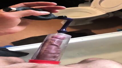 Huge Uncut Cock Using Enlarger. Huge Cumshot