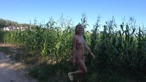 Girl In A Corn Field