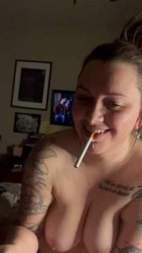POV Smoking BJ from PAWG MILF Chery Trees