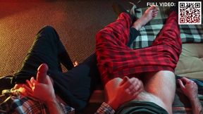 Straight friend got seduced watched porn then came hard
