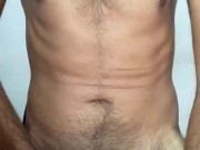 Real Nice Guy solo masturbation with cum, Ass touching, Moaning, nice body, homemade