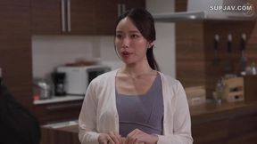 Busty blonde gets creampied by the boss while hubby looks on