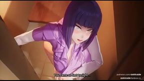 [3d hentai ]Mmd : slutty Hinata hyuga sex in home : HMV
