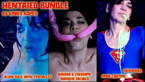 HENTAIED by BONDAGE KINK milf fucking with tentacles and alien creatures (3 MOVIES BUNDLE)
