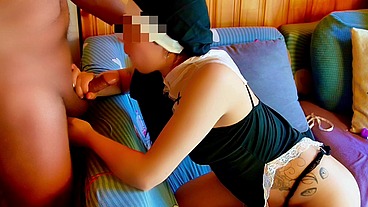 Monja mamadora es follada en sexo anal y le tiran la leche en los pies