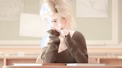 Cute Gwen Stacy gets her sweet and wet dream fulfilled in university classroom - Animated Porn