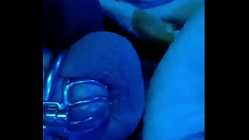 Puppy cuming caged