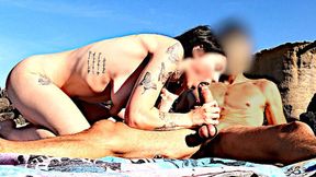 **WILD CHICK ON THE BEACH: rough sex with a submissive ho'**