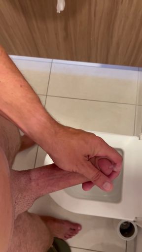 Key moment from &quot;BeENJoY - compilation of handjobs in a public toilet- big risky cumshots naked and caught- be enjoy flash&hellip;&quot;