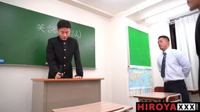 Hiroya Teaches Shomei An Threesome Bareback Lesson