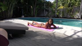 Great day at the pool ended with perfect interracial sex