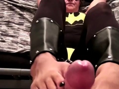 Interrogated By Bat Womans Powerful Feet Footjob