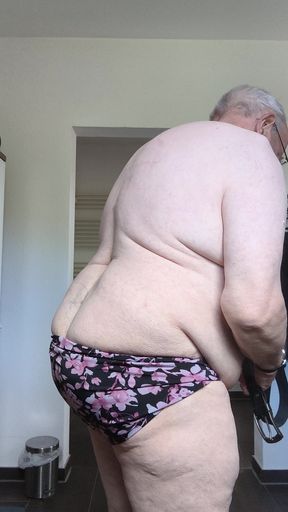 Wife's Flower Pantie and Belted