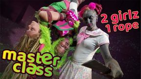 Shibari Master Class - Rigger Lily Lu Suspend 2 Rope Bunnys At The Same Time - Anuskatzz Dreadlocks