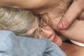 Naughty old granny gets destroyed in a big dick gangbang