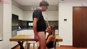 Stepaunt gets aroused by stepnephew's perverse request while helping with