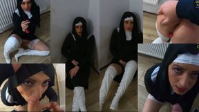 MilfyCalla – Slutty Nun Squirts After Rough Fucking & Facefucking | Cosplay