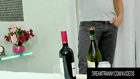 Trans santa pietra radi gifts a guy schlong up his butt and cum in his mouth