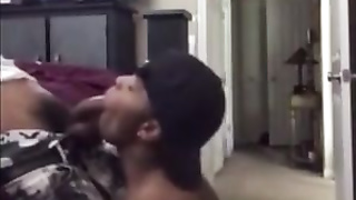 Black Thug Gives Head to His Homie and Swallows His Cum 2