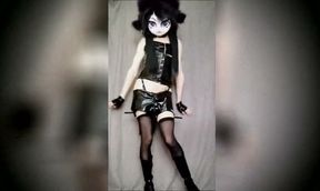 Kigurumi Furry enjoys a black lovestick