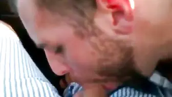 Big Cock Blowjob in a Car on a Rooftop Parking Garage
