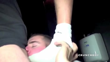 threesome sex party with sneaker and foot domination