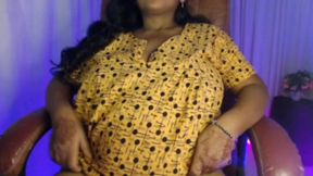 Pregnant Lady Play with Boobs and Big Belly.