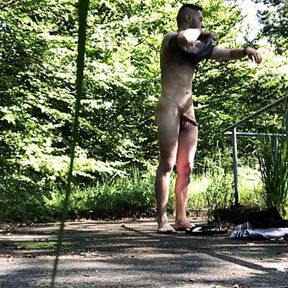 German boy in nature outdoor cum jerk off masturbation