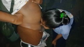 Fingering, Kissing Behind the Truck with Divya -blowjob Series