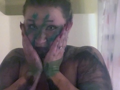 Big boobs milf masturbates with her dildo