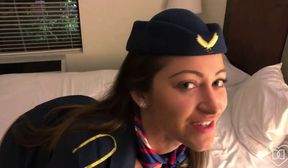 Naughty stewardess and my first pilot