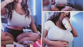 Eat mcdo and belly bloat so huge