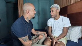 2 HOT MEN KISSING INTENSELY - BY JAMAL SANGENT AND JHONY MURRAY - CLIP 1