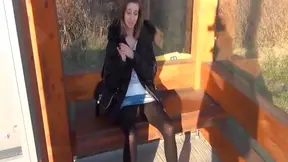 Skanky Teen Tempts w/ Oral Sex & Ass Teasing at Bus Stop Encounter