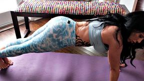 Jadan puts the in hot yoga