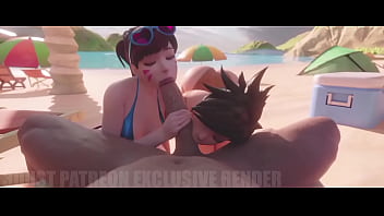 tracer &amp_ waveracer d.va (overwatch) by threedust