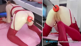 Anal orgasms on the fucking machine with British MILF Lisa Essex