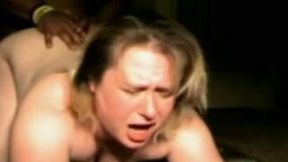 Busty married girl boned hard doggystyle in interracial video