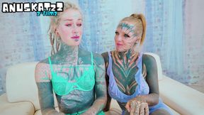 Horny Inked Girls Italian Big Dick Anal Threesome