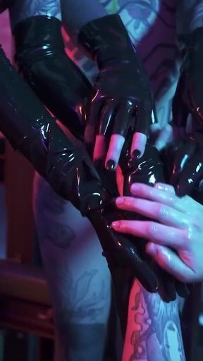 Lesbian Latex Fetish - Triple Domination with Mistress Ae, Miss Flora, Mixstress Vida &amp; Mushroom Sofi   Clip 1