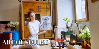 SFW Dynamic Fluid Expression  Original Abstract Art by Miss Daisy Diamond