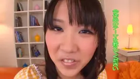 Teen Uruha Mizuki gets a sticky facial while she masturbates 2