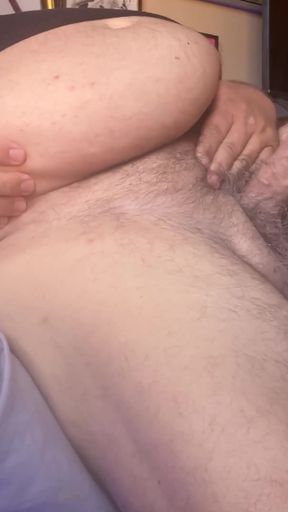 Horny Old Fat Man Cums Hands Free Biggest Belly